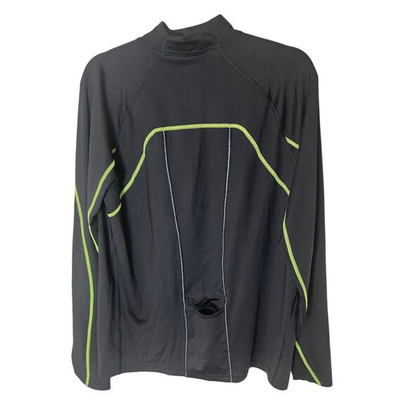 FALKE Ergonomic Sport System Gray & Yellow 3/4 Zip Base layer Top Medium - Picture 3 of 9